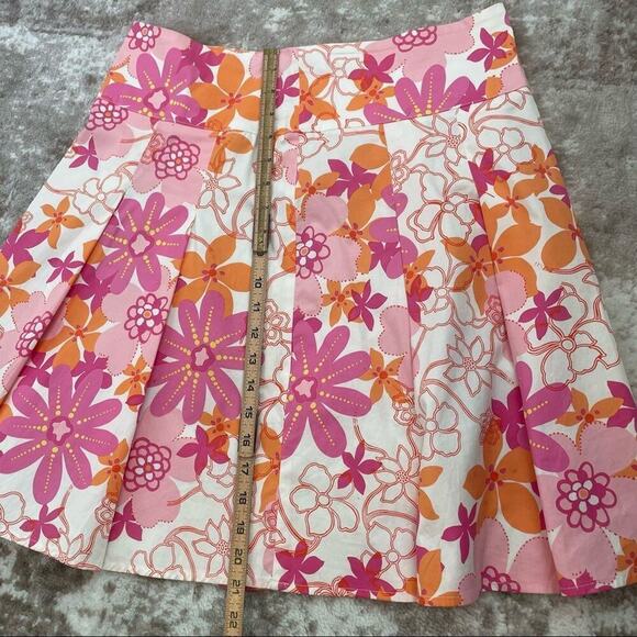 OBOE Flare Hem Floral Skirt
White with Lavender and Red Floral print SZ M - Picture 9 of 11